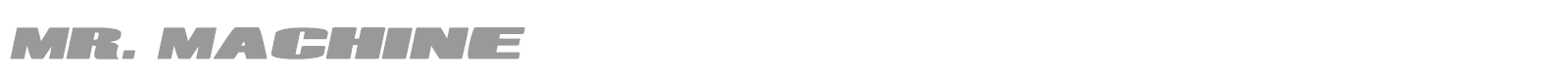 Mr. Machine font preview
